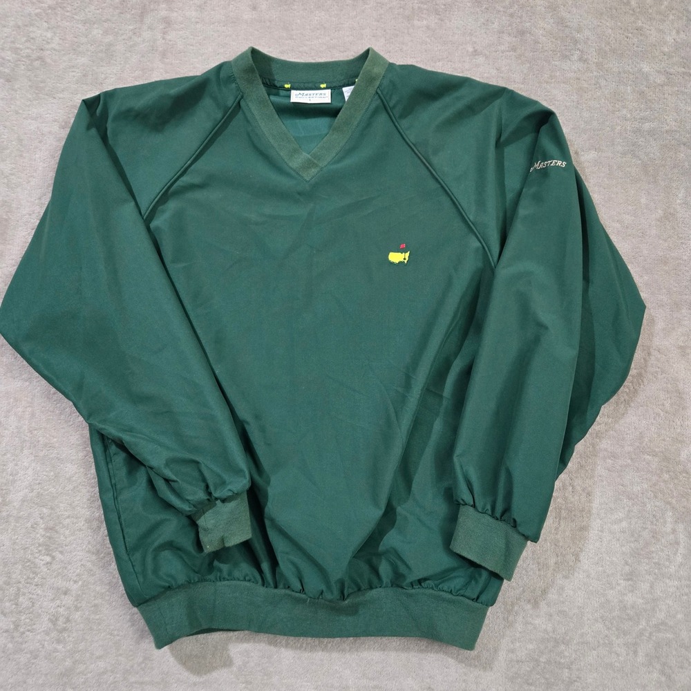 Vtg Masters Golf Collection Pullover Windbreaker Large Green Augusta  National